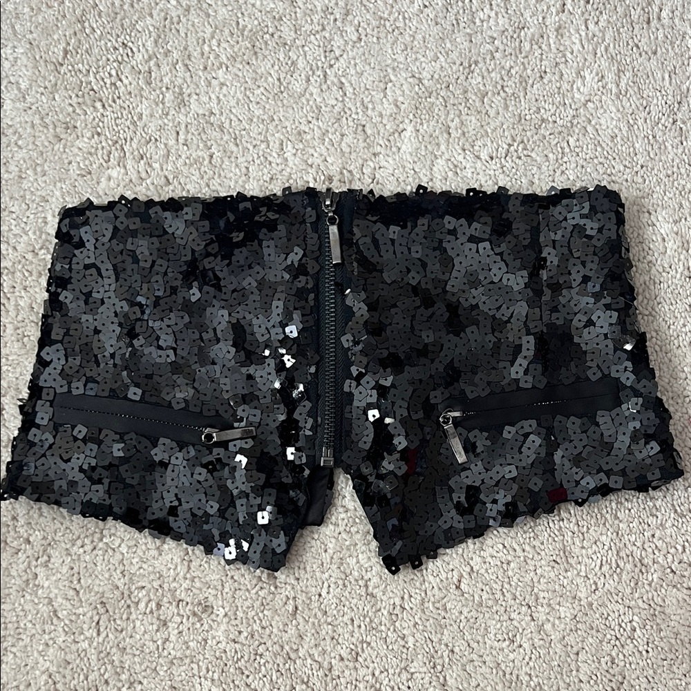 NWT Bebe Black Sequin Corset small
